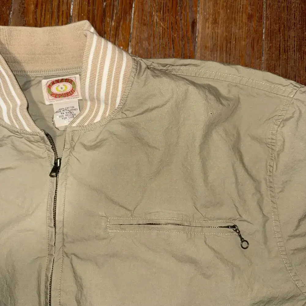 Vintage Banana Republic Khaki Cotton Bomber Jacket
